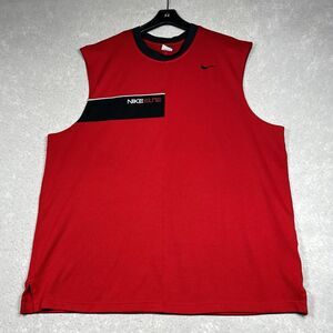 Vintage Nike Elite Tank Top Mens XXL Red Dri Fit Jersey Pullover Basketball #4
